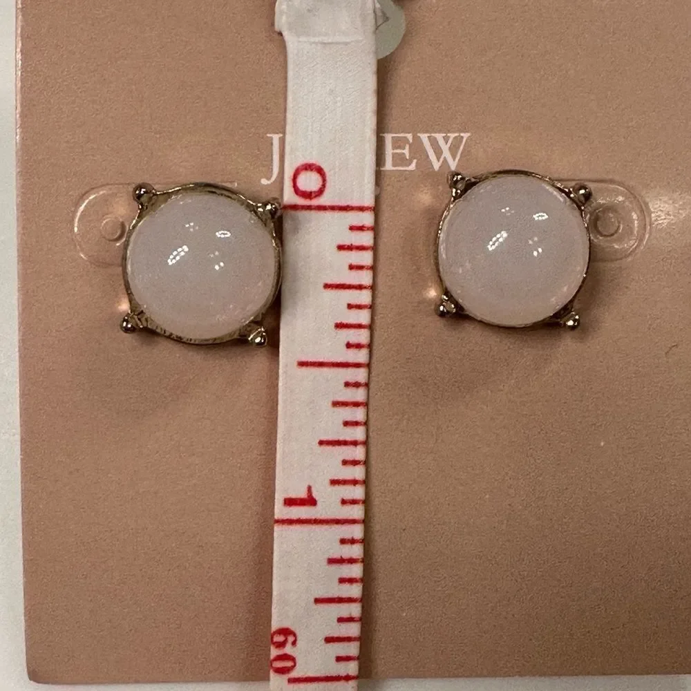 J. Crew Translucent White Bubble Stud Earrings